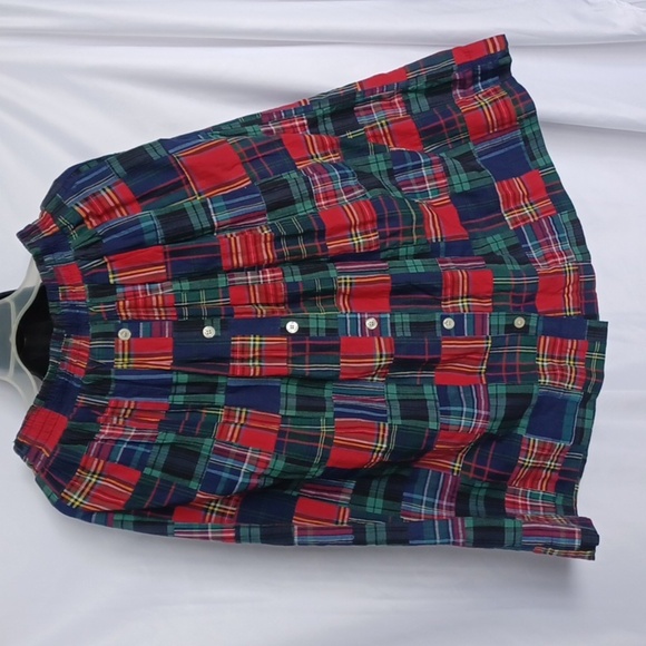 Vintage Claus Sport Red Plaid Colorful Skirt Women's Size medium, button down - Picture 1 of 6